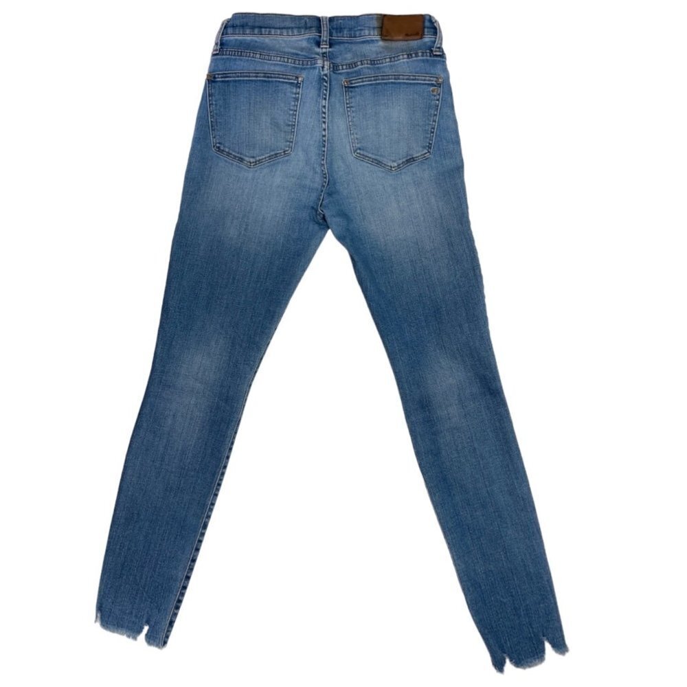 MADEWELL Cool Sexy 9" Mid-Rise Skinny Jeans Frankie Wash Torn Knee 28" Lean Legs - Picture 2 of 16